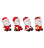 Red Resin Christmas Figurines Toys (Set of 4)