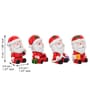Red Resin Christmas Figurines Toys (Set of 4)