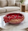 Red Resin Handcrafted Traditional Urli