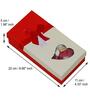 Red Roses Bouquet And White & Red Teddy Bear 's Rectangle Shaped Gift Box
