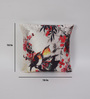 Red Floral Satin 16 x 16 Inches Cushion Covers (Set of 5)