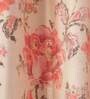 Red Jute Floral 9ft Light Filtering Eyelet 1 Pc Door Curtain