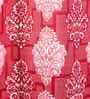 Red Semisheer Polyester 5 Feet Eyelet Window Curtains Set of 2