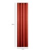 Red Silk Striped 7ft Light Filtering Eyelet 1 Pc Door Curtain