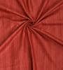Red Silk Striped 7ft Light Filtering Eyelet 1 Pc Door Curtain