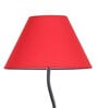 Bunsen Red Cottan Fabric Shade Club Floor Lamp With Iron Base