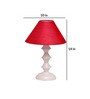 Red Shade Table Lamp With Metal Base
