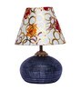 Multicolor Shade Table Lamp With Terracotta Base