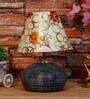 Multicolor Shade Table Lamp With Terracotta Base