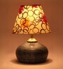 Multicolor Shade Table Lamp With Terracotta Base