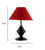 Hamilton Red Fabric Shade Night Lamp With Metal Base