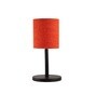 Bling Red Fabric Shade Night Lamp With Metal Base