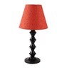 Elona Red Fabric Shade Night Lamp With Metal Base