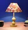 Multicolor Shade Table Lamp With Metal Base