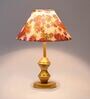 Multicolor Shade Table Lamp With Metal Base