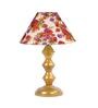 Eros Red Fabric Shade Night Lamp With Metal Base