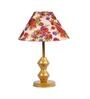 Multicolor Shade Table Lamp With Metal Base