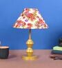 Multicolor Shade Table Lamp With Metal Base