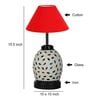 Red Shade Table Lamp With Shade Table Lamp With Glass Base