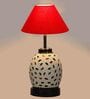 Red Shade Table Lamp With Shade Table Lamp With Glass Base