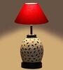Red Shade Table Lamp With Shade Table Lamp With Glass Base