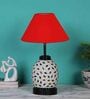 Red Shade Table Lamp With Shade Table Lamp With Glass Base