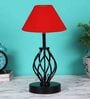 Red Shade Table Lamp With Shade Table Lamp With Iron Base