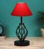 Red Shade Table Lamp With Shade Table Lamp With Iron Base