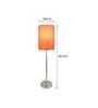Red Shade Table Lamp With Stainless Steel Base
