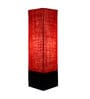 Hubert Red Natural Fiber Shade Table Lamp With Wood Base