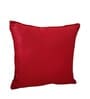 Red Silk blend Woven Brocade 16x16 inches Cushion Covers (Set of 2)