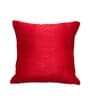 Red Silk blend Zari Woven Brocade 16x16 inches Cushion Covers (Set of 2)