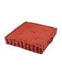 Red Solid Cotton 16x16 Inches Floor Cushion