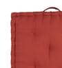 Red Solid Cotton 16x16 Inches Floor Cushion