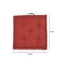 Red Solid Cotton 16x16 Inches Floor Cushion