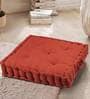 Red Solid 100% Cotton 24X24 Floor Cushion
