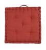 Red Solid 100% Cotton 24X24 Floor Cushion