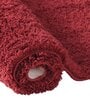 Red Solid 100% Polyester AntiSkid Bathmat