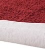 Red Solid 100% Polyester AntiSkid Bathmat