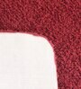 Red Solid 100% Polyester AntiSkid Bathmat