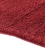 Red Solid 100% Polyester AntiSkid Bathmat