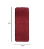 Red Solid 100% Polyester AntiSkid Bathmat