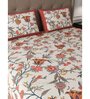Red Floral 240 TC Cotton Double Bedsheet With 2 Pillow Covers Collection