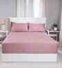 Red Solid 300 TC Cotton Double Bed Sheet with 2 Pillow Covers 24 Collection