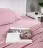 Red Solid 300 TC Cotton Double Bed Sheet with 2 Pillow Covers 24 Collection