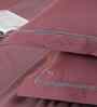 Red Solid 300 TC Cotton King Size Bed Sheet with 2 Pillow Covers 24 Collection