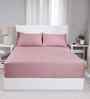 Red Solid 300 TC Cotton Single Bed Sheet with 1 Pillow Cover 24 Collection