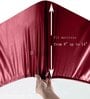 Red Solid 400 TC Satin Single Fitted Bedsheet with 2 Satin Pillow covers