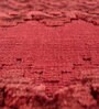 Red Solid Bamboo Silk 5 ft X 8 ft Hand Woven Carpet