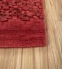 Red Solid Bamboo Silk 5 ft X 8 ft Hand Woven Carpet